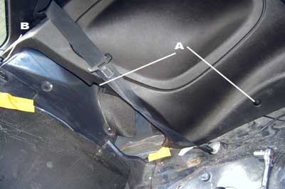 Location of Screws and Clips for Lower Rear Trim